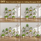 Tikea Plant Stand Indoor Outdoor Hexagonal Plant Stand - Image 6