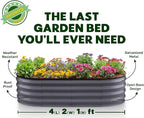 Plant & Plot Galvanized Raised Garden Beds Outdoor // 4×2×1 ft Planter Raised - Image 5