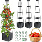 Raised Garden Bed 4 Packs, Planter Boxes by MYMULIKEHOME