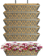 6 Pack 24 Inch Window Boxes Planters Railing Planter Box by KarlliuHOMEGARDEN