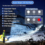 Rechargeable Spotlight Flashlight, Peascat 3, 000L Lumens LED Handheld Spot - Image 2