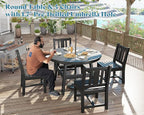 AMERLIFE 5 Piece HDPE Outdoor Dining Table & Chairs Set, All-Weather Patio - Image 3
