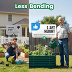 Quictent Galvanized Raised Garden Bed Kit, Strengthened by Crossbar, Dark Green - Image 3