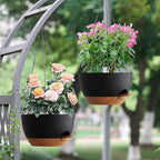 Set of 3-10 Inch Self Watering Hanging Planters - Image 8