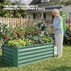 ZORMY 4×2×1.4ft Galvanized Raised Garden Bed Kit, Metal Planter Boxes Outdoor - Image 3