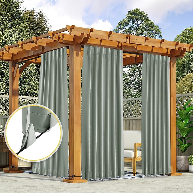 NICETOWN 2 Panels Weighted Outdoor Curtains - Image 7
