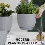 Plant Pots 12/10/9 inch Set of 3, Flower Pots - Image 6