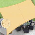 LOVE STORY Rectangle 6'x6' Waterproof Sun Shade Sail Canopy UV Block by LOVESTORY