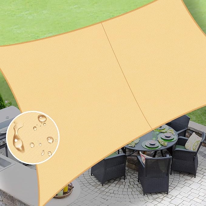 LOVE STORY Rectangle 6'x6' Waterproof Sun Shade Sail Canopy UV Block by LOVESTORY