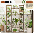 Bamworld Large Plant Stand Indoor Tall Plant Shelf Outdoor Corner Plant Holder - Image 3