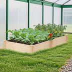 Giantex Raised Garden Bed, Wood Planter Box, Outdoor Square Garden Bed - Image 2