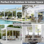 Easy-Going Linen Look Outdoor Curtains Waterproof Windproof Porch Curtains - Image 6