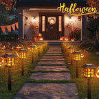 GIGALUMI Solar Lights for Outside, 12 Pack Flickering Flame LED Solar Outdoor - Image 2