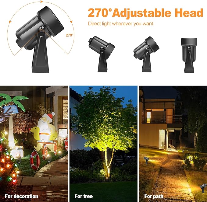 Outdoor Landscape lighting Low Voltage, 65.6FT Wired LED Spot light - Image 3