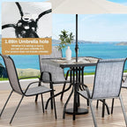Arlopu 5 Piece Outdoor Patio Dining Set, Porch Furniture - Image 6