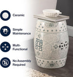 JONATHAN Y TBL1013C Double Happiness 18" Chinoiserie Ceramic Drum - Image 4