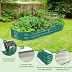 Oval Galvanized Planter Box, Metal Raised Garden Bed - Image 3