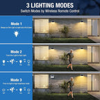 Peasur White Frame Solar Motion Sensor Lights Outdoor, 2 Packs 180LED Warm - Image 4