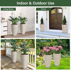 Set of 2 Tall Planter, 21 inch Large Plastic Planter - Image 7