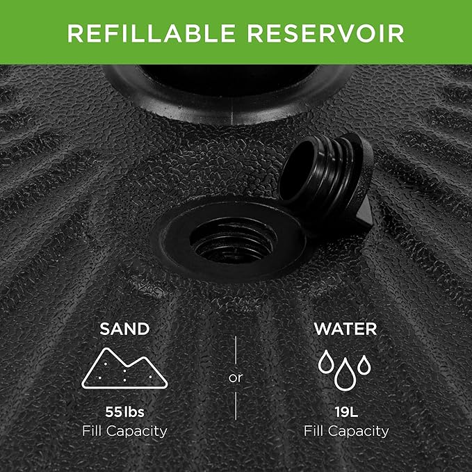 Best Choice Products Fillable Umbrella Base Stand Round Sunburst Plastic Patio - Image 2