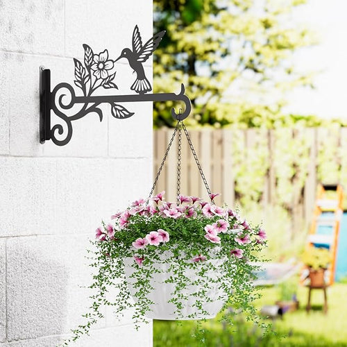 2-Pack Aesthetic Plant Hangers Outdoor – 10 Inch Metal Hanging Plant Bracket - Image 2