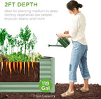 Best Choice Products 4x2x2ft Outdoor Metal Raised Garden Bed, Deep Root Box - Image 4