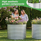 AHEONLAR 2 Pack 3x3x3ft Round Galvanized Raised Garden Bed Outdoor Metal - Image 7