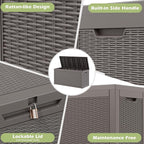 Outdoor Storage Box, Resin Deck Boxes Indoor and outdoor, Waterproof Storage - Image 3