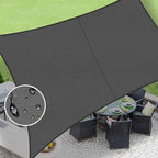 LOVE STORY Waterproof 6.5' x 10' Rectangle Dark Grey Sun Shade Sail Cannoy UV by LOVESTORY