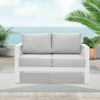 Wisteria Lane Patio Furniture Aluminum Loveseat, All-Weather Outdoor 2 Seats - Image 7