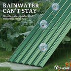 YITAHOME 8x4x1.5ft 2pcs Large Raised Garden Bed Kit, Galvanized Metal Planter - Image 6