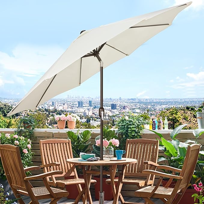 Blissun 9' Outdoor Patio Umbrella, Outdoor Table Umbrella, Yard Umbrella - Image 5