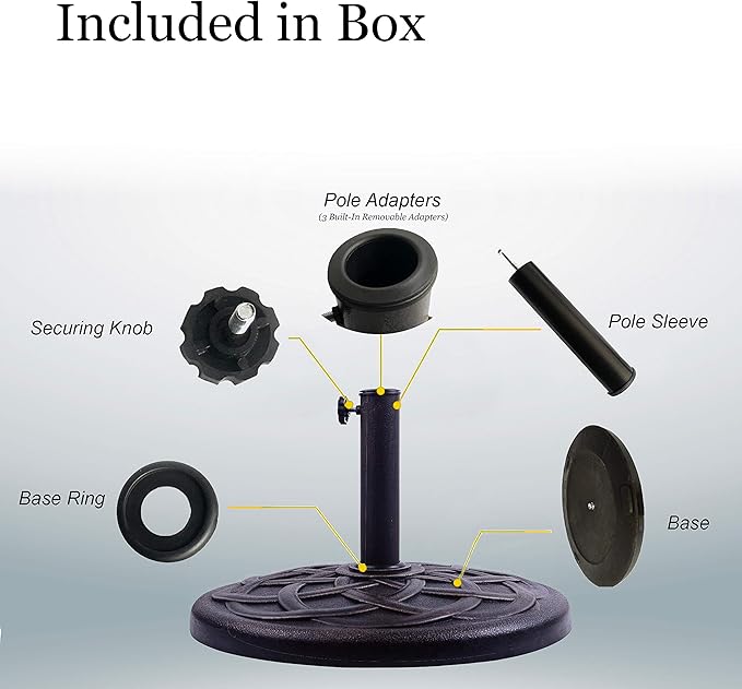 BACKYARD EXPRESSIONS PATIO · HOME · GARDEN 911554 21 Pound Umbrella Base - Image 5