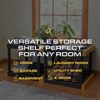 BLACK & YELLOW 5-Tier Heavy Duty Plastic Storage Shelving Unit, 5 Shelves - Image 5