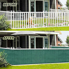 LOVE STORY 3'x10' Dark Green Balcony Screen Privacy Fence Cover UV Protection - Image 4