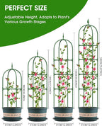 Trellis for Climbing Plants Outdoor, 6FT Garden Obelisk Rustproof PE Coated - Image 2