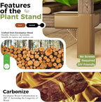 Bamworld Plant Stand Indoor Outdoor Corner Shelf Plant Holder 4-Pot Flower - Image 6
