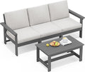 SERWALL HDPE Patio Sofa Set, 4-piece Sectional Outdoor Furniture Set, All by SERWALL