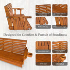 Wooden Porch Swing 3-Seater, Bench Swing - Image 5