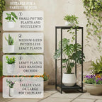 34" Tall Plant Stand Indoor, 2-Tier Modern Plant Shelf, Corner Flower Pot - Image 4