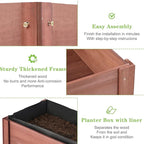 Raised Garden Bed with Legs, Outdoor Wood Elevated Planter Box, Thick Legs - Image 5