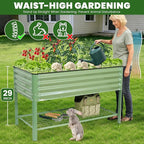 Elevated Raised Garden Bed 2' x 4'- Galvanized Metal Planter Boxes - Image 2