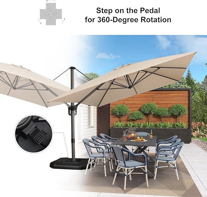 PURPLE LEAF 10'×13' Patio Umbrella - Image 5