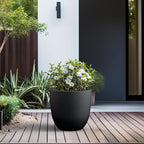 Kante 18 Inch Dia Round Concrete Planter, Indoor Outdoor Large Plant Pot - Image 5