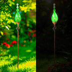 Solar Garden Lights Outdoor, Decorative LED Flame Garden Stakes, Hand Blown - Image 7
