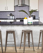 FDW Metal Bar Stools Set of 4 Counter Height Bar Stools 24 Inches Industrial - Image 4