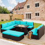 NICESOUL10 Piece Outdoor Couch Furniture Set by NICESOUL