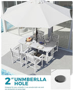 Ciokea HDPE Outdoor Dining Set, 5-Piece Patio Table and Chairs Set - Image 4