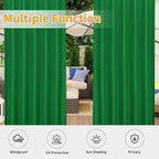 Easy-Going Outdoor Patio Curtains Detachable Tab Top Windproof Weatherproof - Image 5