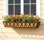 Y&M 30 Inch Fence Metal Hanging Flower Planter Window Basket Deck Railing - Image 6